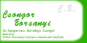 csongor borsanyi business card